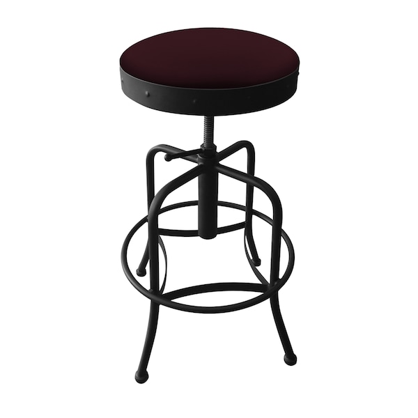 Adjustable Stool, Black Wrinkle, Canter Bordeaux Seat